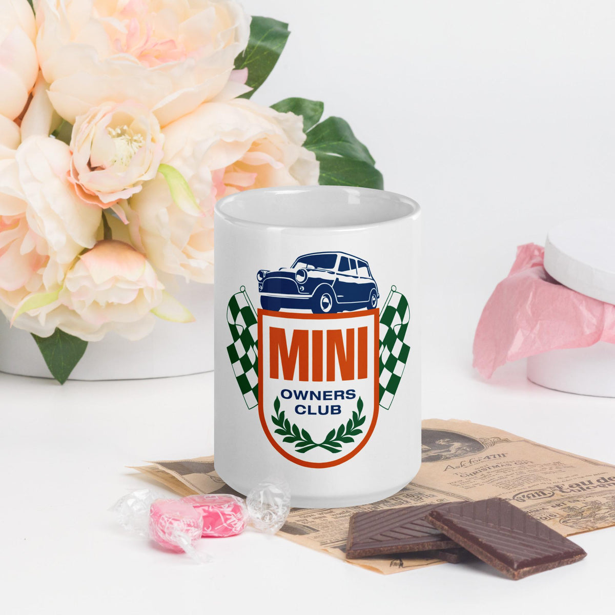 Mini Owners Club Emblem White Glossy Mug