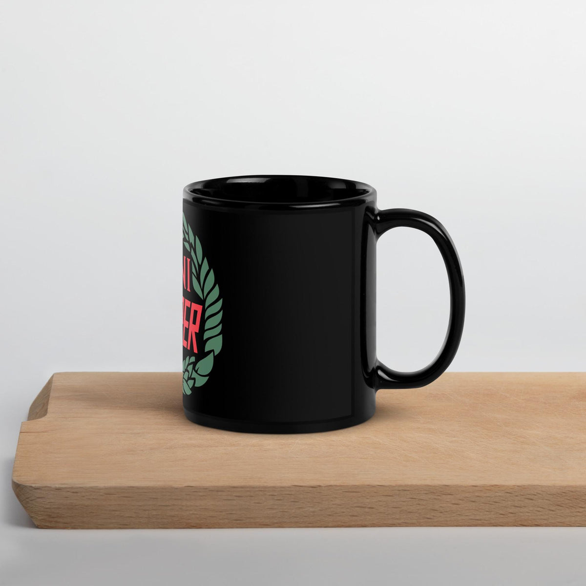 Old Mini Cooper Logo Ceramic Black Glossy Mug