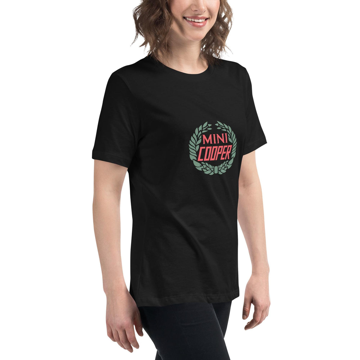 Old Mini Cooper Logo Emblem Women's Relaxed T-Shirt