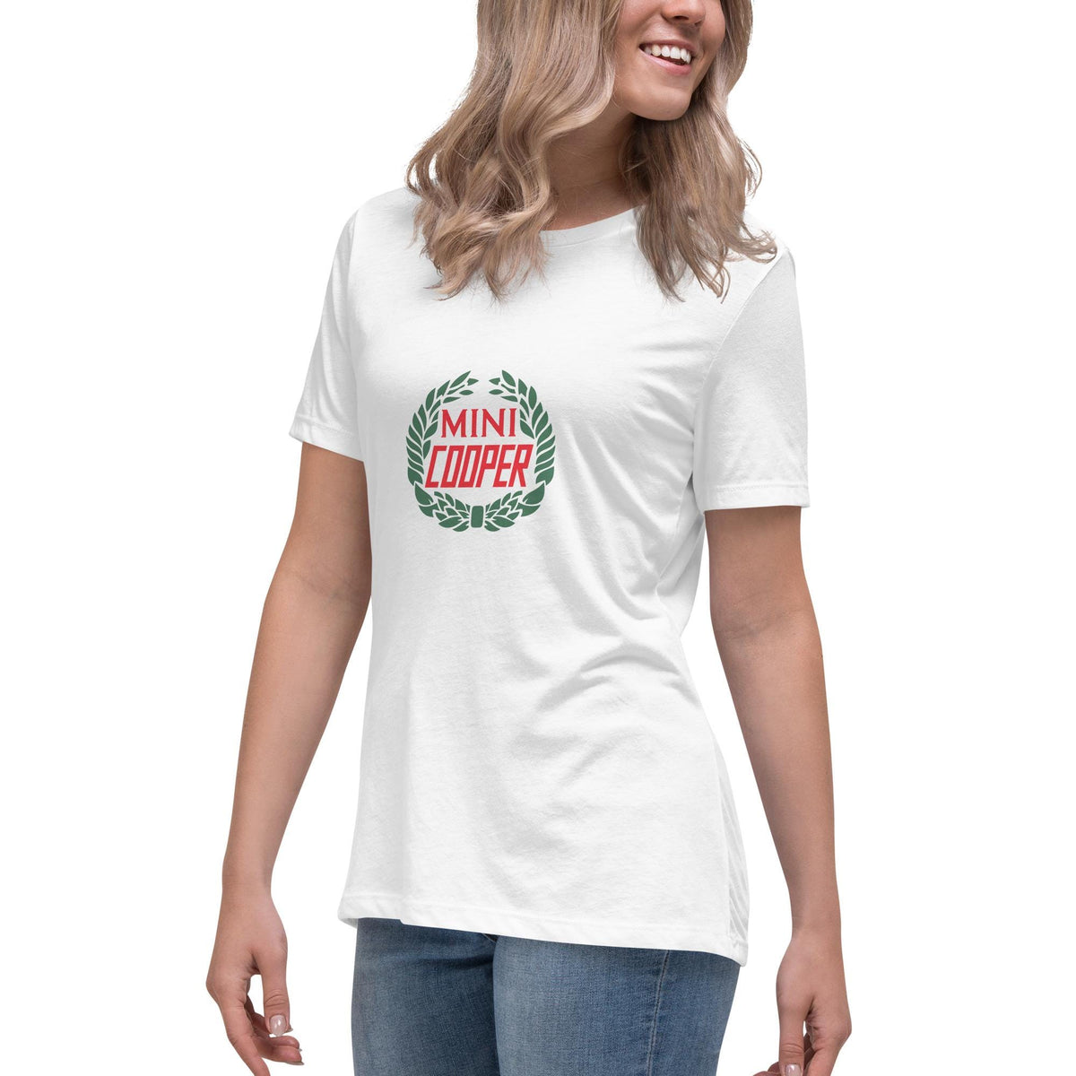 Old Mini Cooper Logo Emblem Women's Relaxed T-Shirt