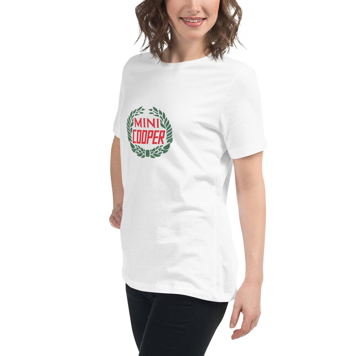 Old Mini Cooper Logo Emblem Women's Relaxed T-Shirt