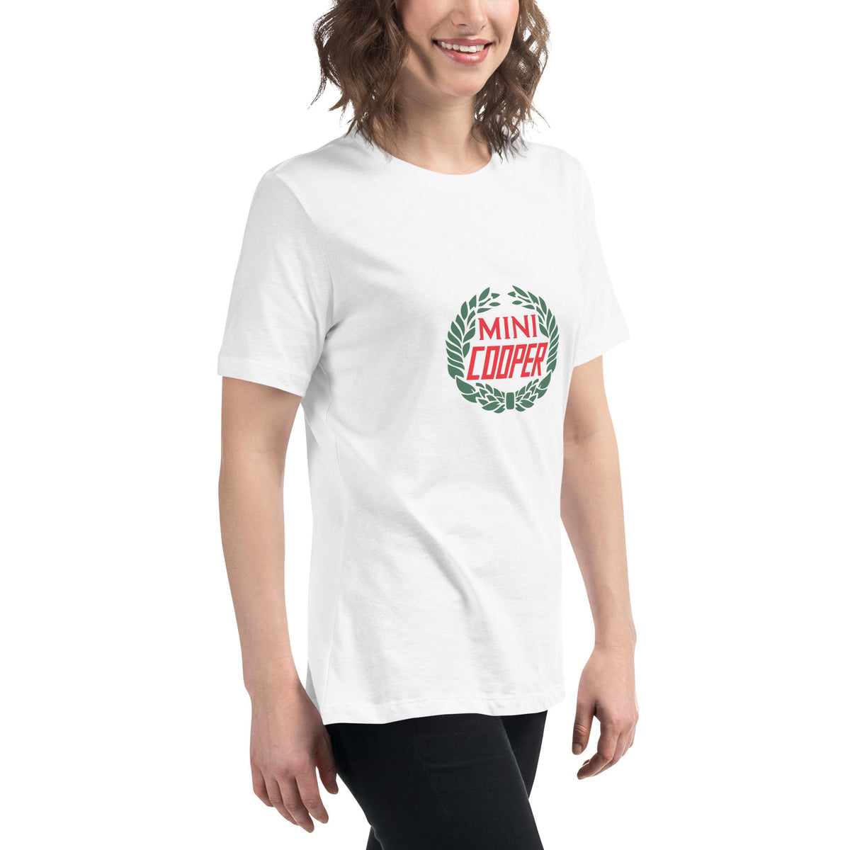 Old Mini Cooper Logo Emblem Women's Relaxed T-Shirt