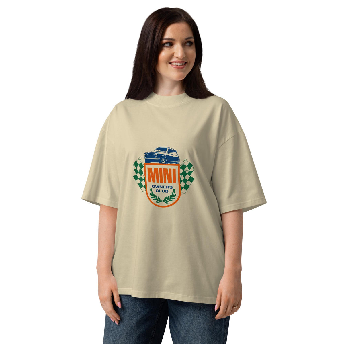 Mini Owners Club Emblem Unisex organic oversized high neck t-shirt