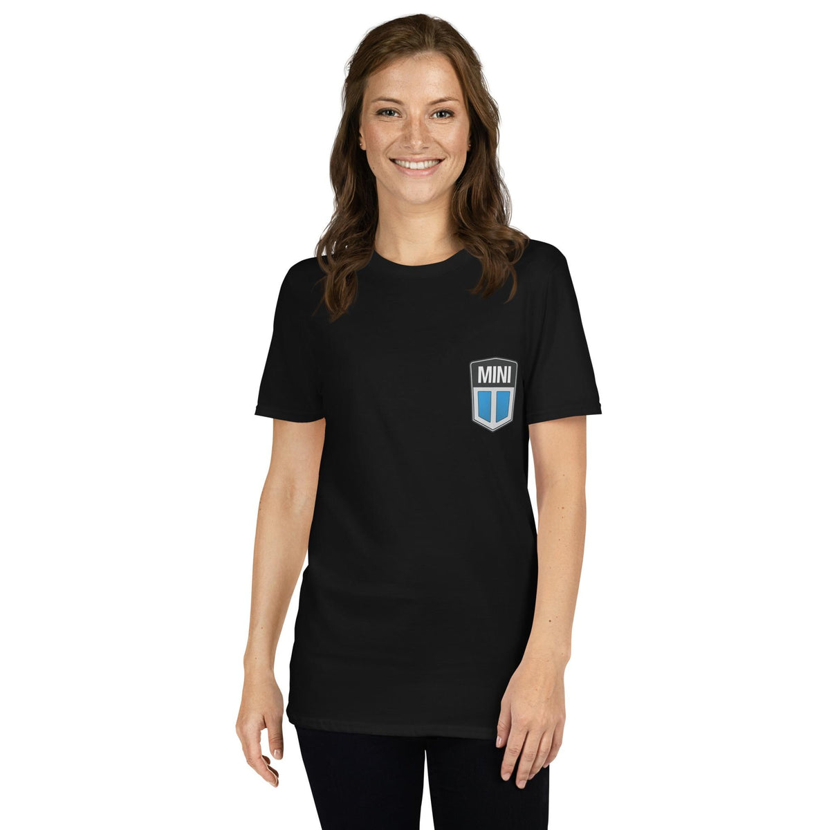 Old Mini Cooper Blue Emblem Short-Sleeve Unisex T-Shirt
