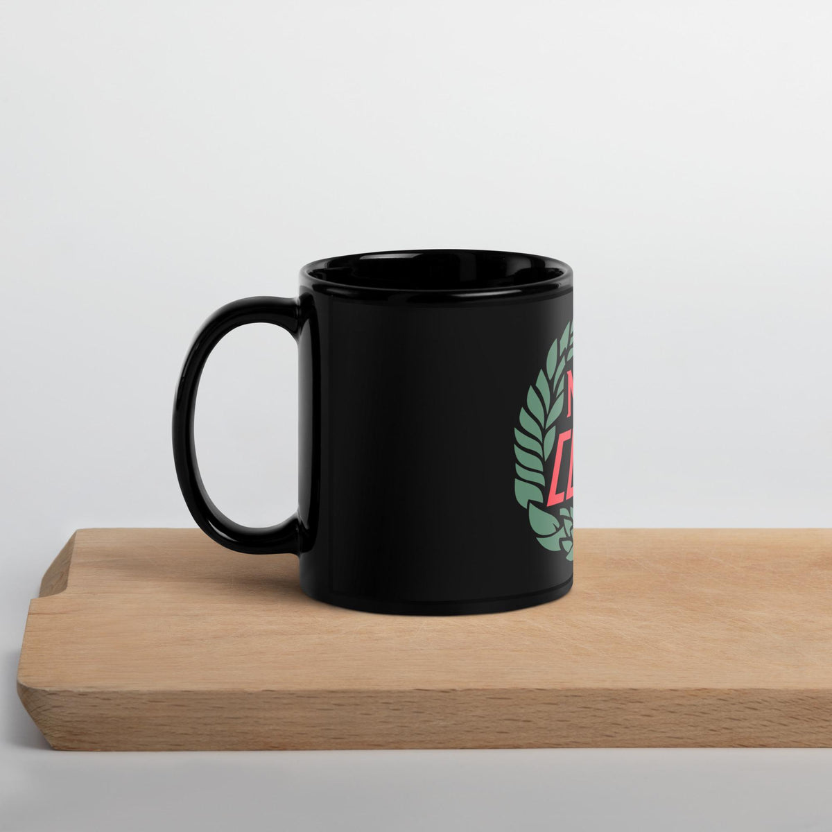 Old Mini Cooper Logo Ceramic Black Glossy Mug