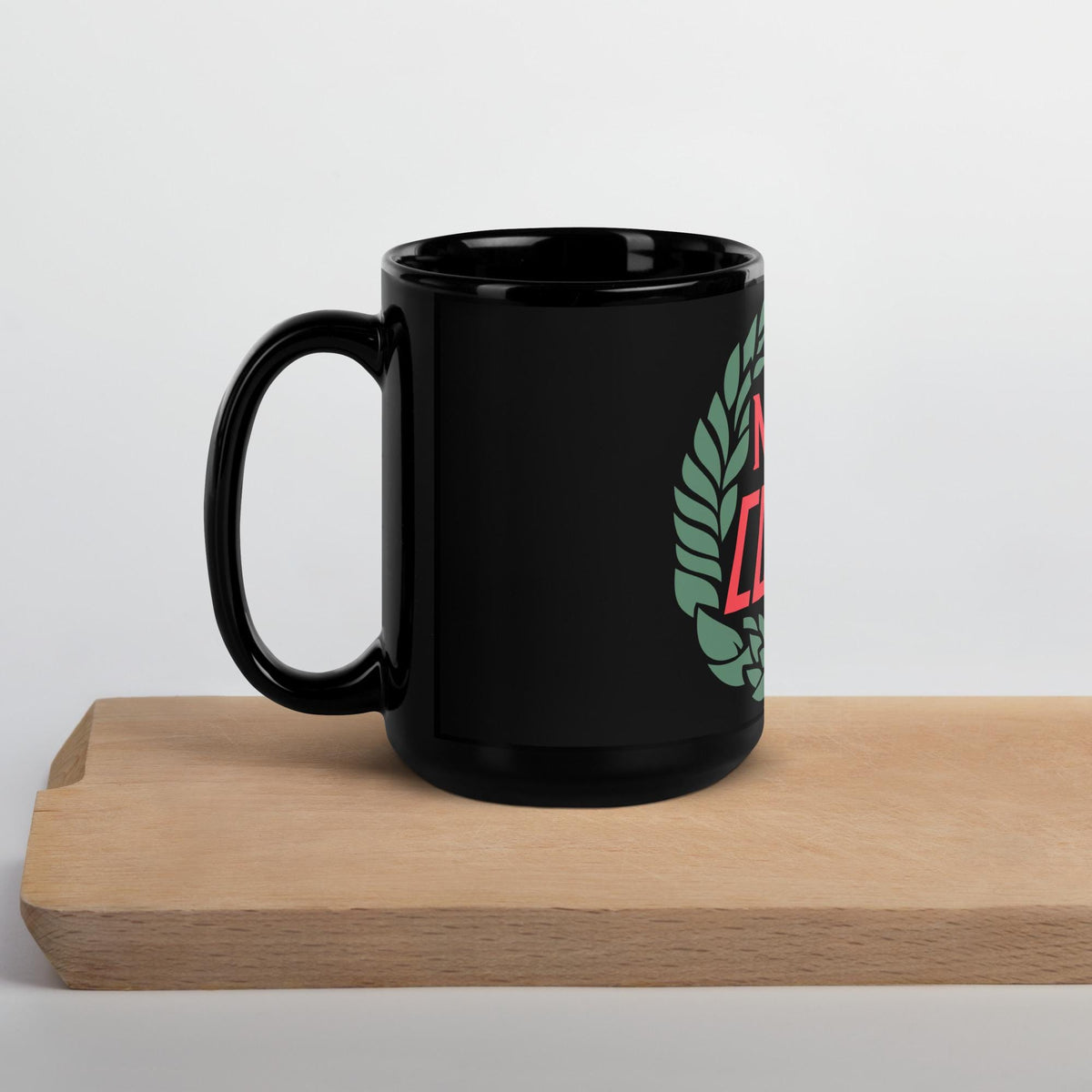 Old Mini Cooper Logo Ceramic Black Glossy Mug