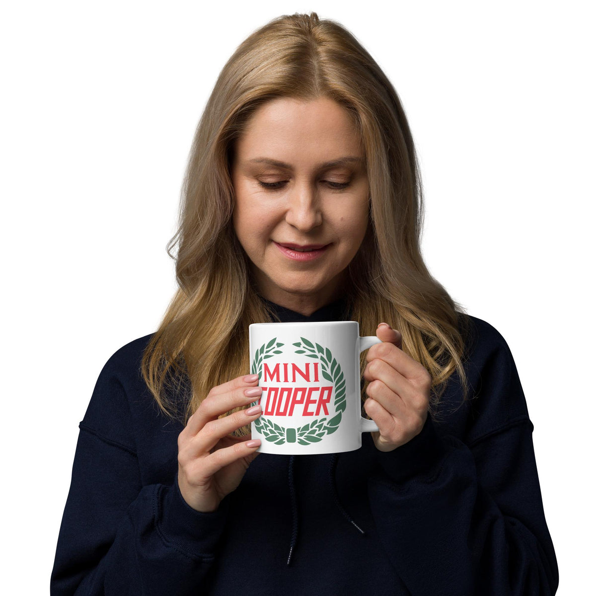 Old Mini Cooper Logo Ceramic White Glossy Mug