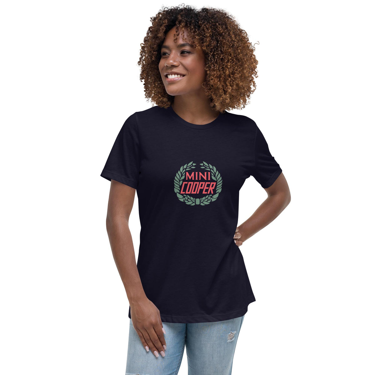 Old Mini Cooper Logo Emblem Women's Relaxed T-Shirt