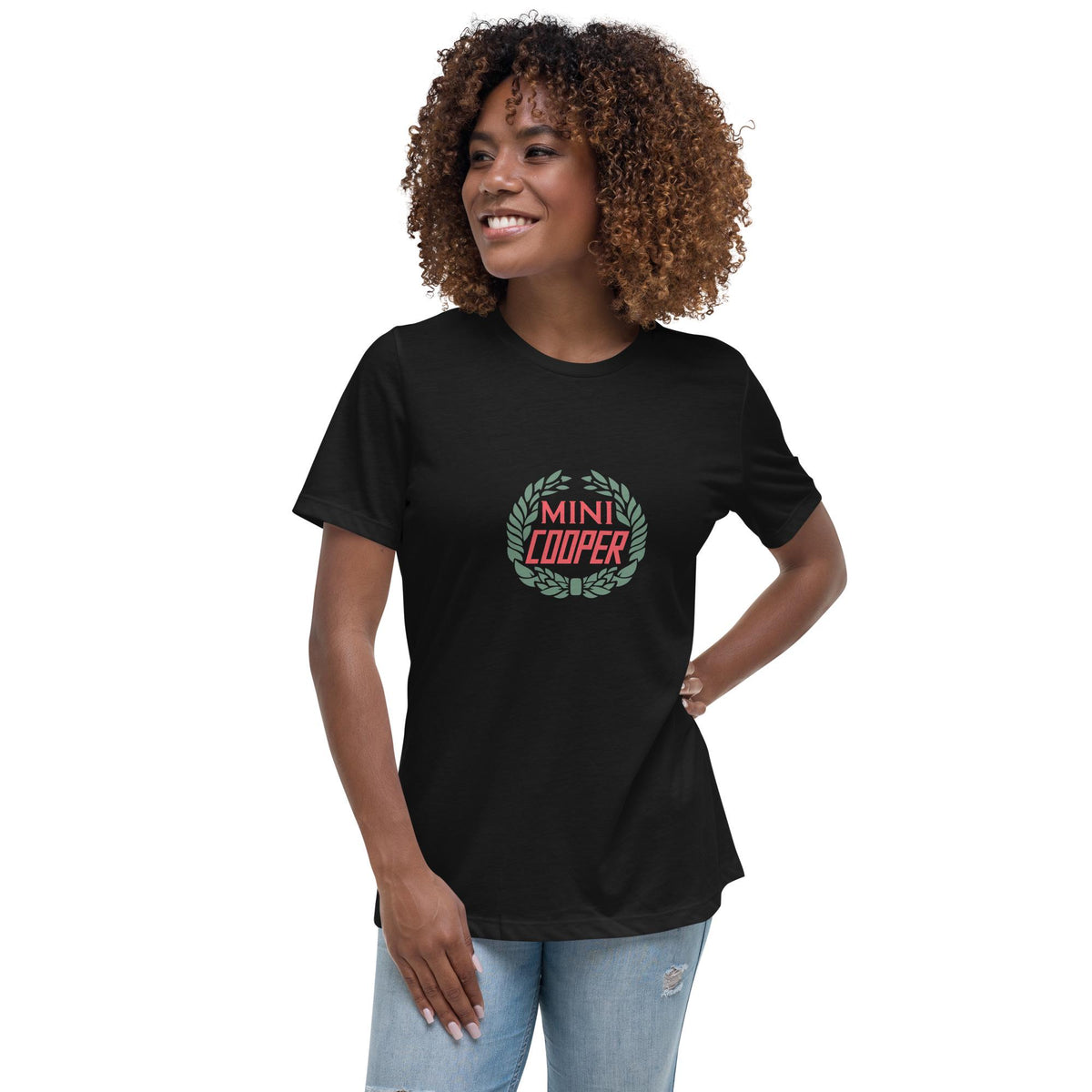 Old Mini Cooper Logo Emblem Women's Relaxed T-Shirt