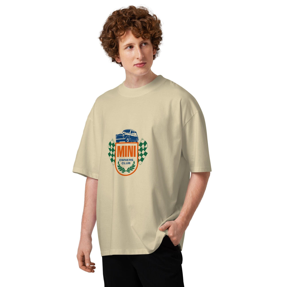 Mini Owners Club Emblem Unisex organic oversized high neck t-shirt
