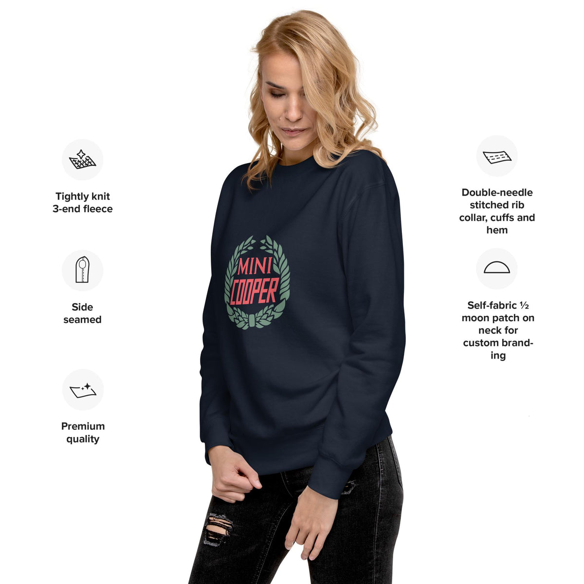 Mini Cooper Emblem Sweatshirt - Unisex Fleece Pullover