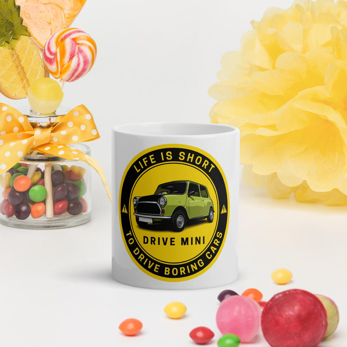 Life's Too Short to Drive Boring Cars White Glossy Mug