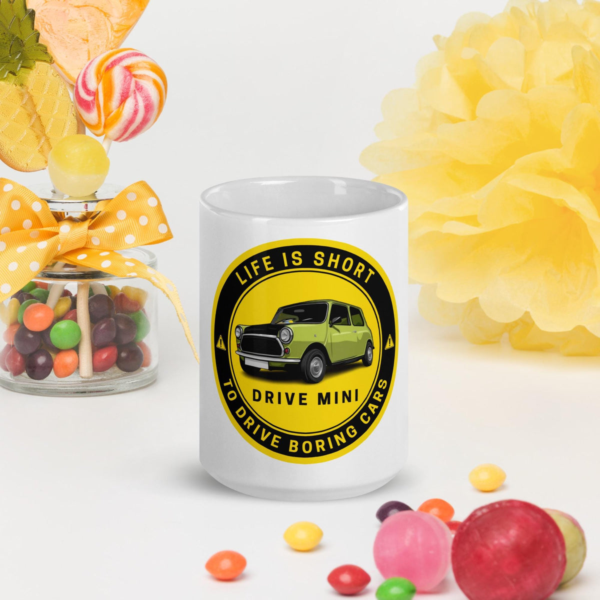 Life's Too Short to Drive Boring Cars White Glossy Mug