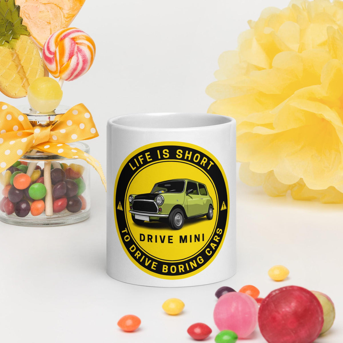 Life's Too Short to Drive Boring Cars White Glossy Mug